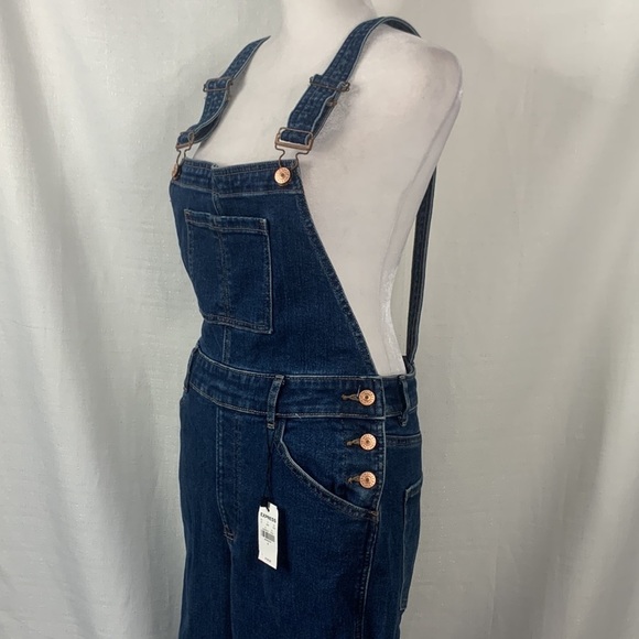 Express Ripped Straight Jean Overalls- NWT - Picture 6 of 16